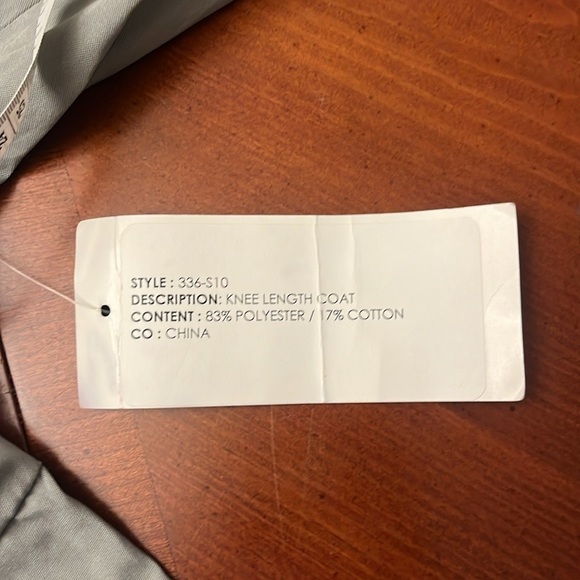 Hoss Intropia Women’s Knee Length Trench Coat LARGE Grey - Picture 7 of 7